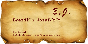 Brezán Jozafát névjegykártya